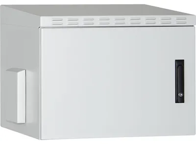 Zdjęcie produktu dla Digitus Szafa sieciowa wisząca 19" 9U rack 600x450, drzwi pełne, szary, niedzielona, złożona, IP55, 100kg, Szafa wisząca, 100 kg, Szary