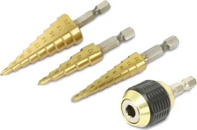 Immagine prodotto di DAYTOOLS Set di punte a gradino in HSS per avvitatore SBS-4, 4 pezzi