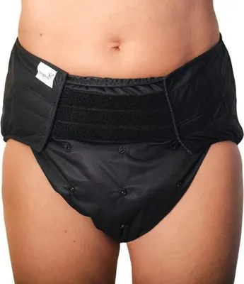 Zdjęcie produktu dla Pieluchy dla dorosłych, wielokrotnego użytku, rozmiar XL/2XL, kolor czarny