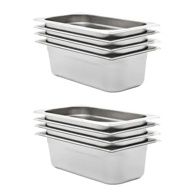 Obrázek produktu pro Gastronádoby 8 ks GN 1/3 100 mm nerezová ocel