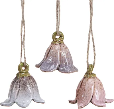 Produktbild von Maiglöckchen Deko Keramikblumen Hängedeko Ø5cm Set 6 Stück