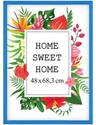 Obrázek produktu pro Rám na obrázky MG Design Blau, rozměry 48 x 68 cm – vyrobený z pravého dřeva s akrylovým sklem, vhodný k zavěšení i k postavení, určený pro fotografie, plakáty a puzzle