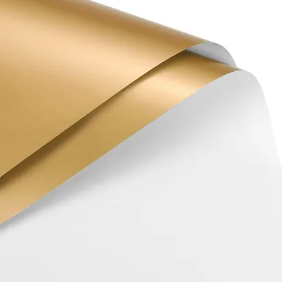 Produktbild von Geschenkpapier Blumenstrauß 58x58 cm Weiß+Gold 20 Blatt Kunststofffolie wasserfest