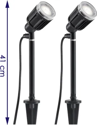 Produktbild von 2er-Set LED-Stableuchten Erdspießleuchten Gartenspot Gartenstrahler AMALFI