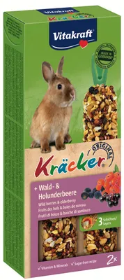 Productafbeelding van Vitakraft Konijn Kracker Bosbessen 2 Stuks