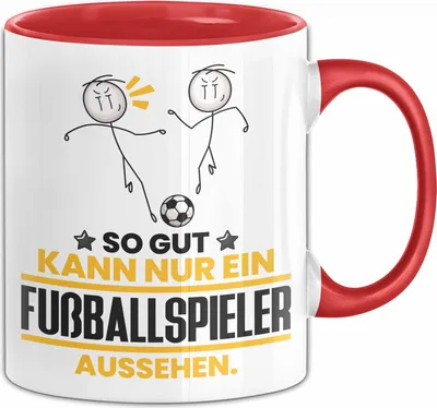 Produktbild von Fußballspieler Geschenk Tasse So Gut Kann Nur Ein Fußballspieler Aussehen Geschenkidee Kaffee-Becher (Rot)