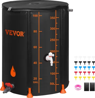 Produktbild von VEVOR Faltbare Regenwassertonne 379L Regentonne Wassertank Regenwasserfass PVC