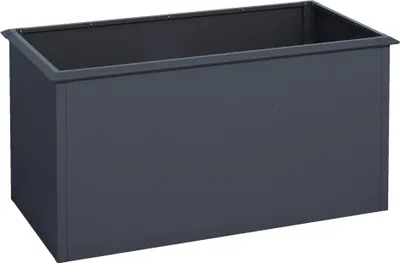 Produktbild von osoltus Hochbeet mit Schneckenkante Stahl Anthrazit 7016 150 x 75 x 77 cm
