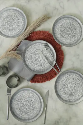 Produktbild von Hermia Concept, X0001586700000000000000000, Dessertteller, Dessertteller-Set (6-teilig), Mattweiß, Keramik, 22 x 22 cm