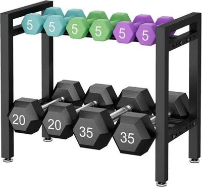 Productafbeelding van Halterrek Verstelbaar - Compact 50x25x43 cm - Staal - Voor Thuissportschool En Fitnessruimte