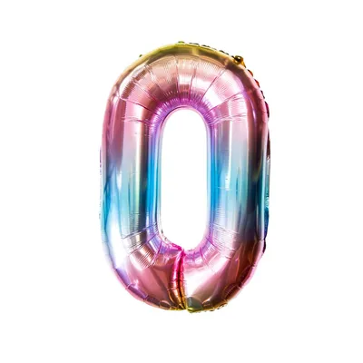 Produktbild von Oblique Unique 1x Folien Luftballon mit Zahl 0 Kinder Geburtstag Jubiläum Party Deko Ballon bunt