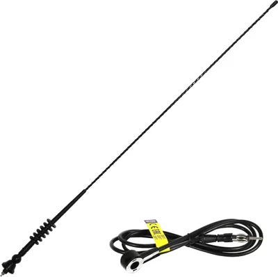 Produktbild von alca® Autoantenne Dachantenne universal 80cm extra lang Radio AM/FM Fiberglas flexibel - Neigung einstellbar 180°
