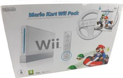 Produktbild von Nintendo Wii Konsole (RVL 001) Weiß - Mario Kart Wii Pack in