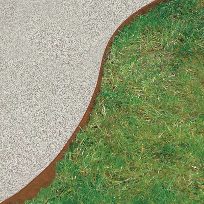 Produktbild von Rasenkante Cortenstahl 20 cm Höhe – flexibel biegbar, 118 cm Länge