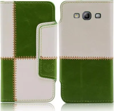 Produktbild von Samsung Galaxy S3 (i9300) numia Bookstyle Nahtmuster Grè1/4n-Weiss
