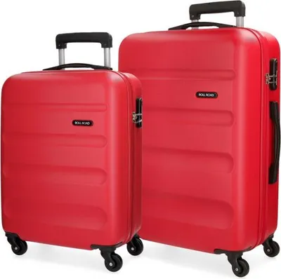 Obrázok produktu pre ROLL ROAD Flex Rot, ABS Reisekoffer-Set, 55-65cm, 5849564