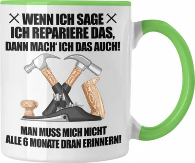 Produktbild von Trendation - Hausmeister Tasse Lustiges Geschenke Lustig Spruch Haustechniker Geschenkidee Sprüche (Grün)