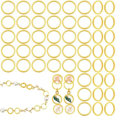 200 Messing-Springringe 10 mm goldfarben O-Ringe Schmuckzubehör