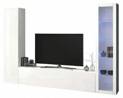 Produktbild von Wohnzimmermöbel Girolamo,  100 %  Italy,  cm 260x30h180,  glänzend weiß