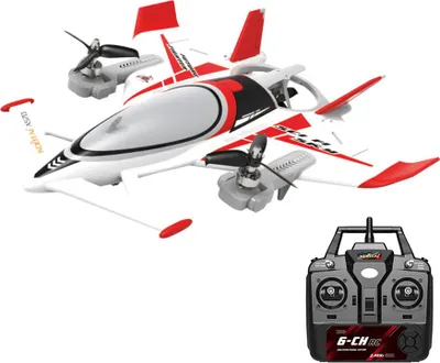 Zdjęcie produktu dla Samolot QIDI 570 RC RTF, 2,4 GHz, 6 kanałów, 315 mm, VTOL, lot nocny, 6-osiowy żyroskop, silnik bezszczotkowy, EPP, tryb dźwigu „One-Click”, kolor czerwony