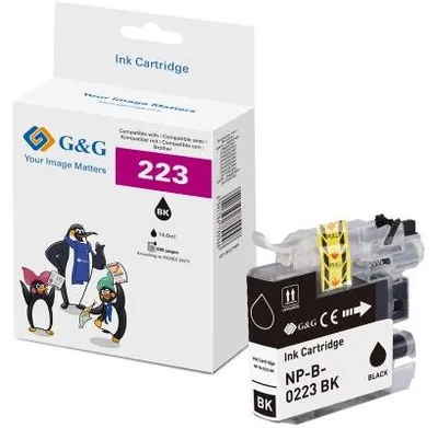 Image de G&G 18822 G&G XL-Druckerpatrone kompatibel mit Brother LC-223BK