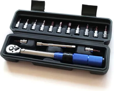 Obrázek produktu pro 2-24 N.m 1/4 palcový pohon 15 PCS přednabitá sada momentových klíčů Rychlé uvolnění momentového klíče Mini nastavitelný momentový klíč Přenosný domácí kolo Auto opravy