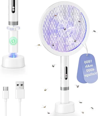 Obrázok produktu pre Elektrický odpudzovač hmyzu – lampa na muchy – účinný proti hmyzu – 2 v 1 – 40 cm – čierna farba