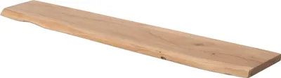Produktbild von Steckboard mit Baumkante Wandregal Akazie massiv eichefarben lackiert 110 x 20 Amanda