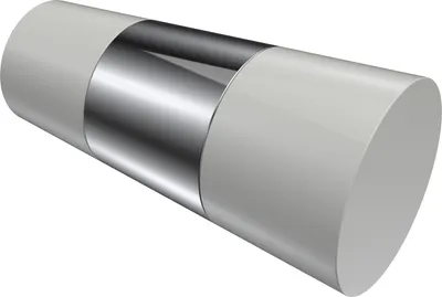 Produktbild von Interdeco Endstücke / Zierabschlüsse für Gardinenstangen mit 20 mm Ø Weiß/Chrom, Typ Tanara (Konus Bicolor), Pack. 2 Stück