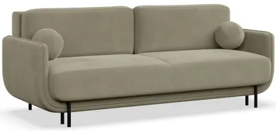 Produktbild von Selsey Ovals – 3-Sitzer Schlafsofa mit Samt, Salbeigrün