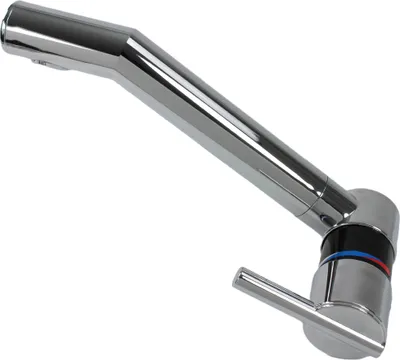 Zdjęcie produktu dla Bateria mieszająca London/Sienna + przełącznik obrotowy i obrotowy czarny chrom 18 cm