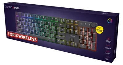 Immagine prodotto di TRUST Trust GXT 868 Torix tastiera Gaming USB + RF Wireless + Bluetooth QWERTY US English Nero