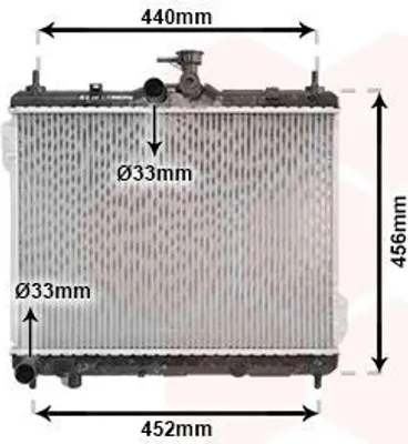 Produktbild von VAN WEZEL 82002101 Kühler Wasserkühler Motorkühler für HYUNDAI GETZ (TB)
