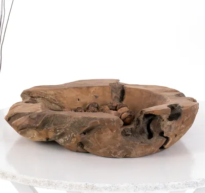 Obrázok produktu pre DEKORATÍVNA MISKA "TEAKROOTS 40" | teakový koreň, Ø 40 cm | drevená miska