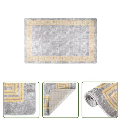 Produktbild von The Living Store Teppich Waschbar Grau 160x230 cm Rutschfest