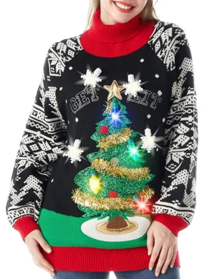 Productafbeelding van JOYIN damespullover, een grappig, lang vest met een leuk 3D-design