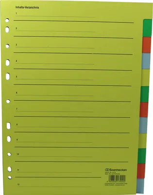 Obrázek produktu pro Soennecken 1523, Prázdné indexové štítky, Karton, Vícebarevný, Portrét, A4, 250 g/m²
