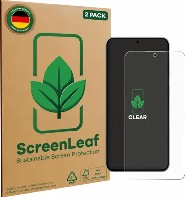 Produktbild von 2x ScreenLeaf Schutzfolie für Samsung Galaxy S25 FE Enterprise Edition nachhaltiger Displayschutz Display Schutz Folie Klar Transparent