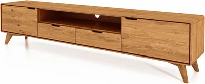 Produktbild von TV-Board Gerg aus Wildeiche massiv 220x40x48 mit 2 Türen 1 Schublade 1 Fach
