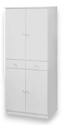 Immagine prodotto di Colonna mobile bagno 68x34xH150 cm in legno laccato con quattro ante e due cassetti