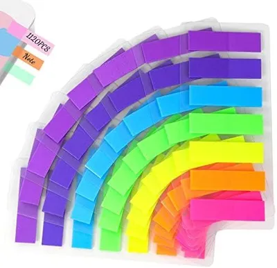 Produktbild von 1120 Stücke Haftstreifen, Klebezettel Klein, Haftnotizen Tabs, Haftmarker, Klebchen für Gesetze, Buch Markierung Sticker, Klebis für Gesetze, für Büro Schule Seitenmarkierung Klebemarkierung