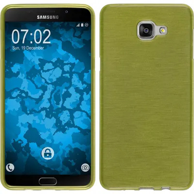 Produktbild von PhoneNatic Case kompatibel mit Samsung Galaxy A9 (2016) - pastellgrün Silikon Hülle brushed Cover