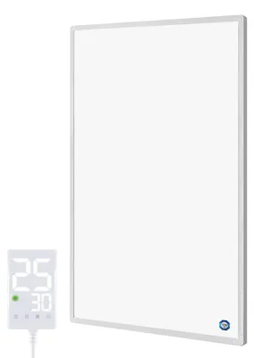 Image de Panneau de chauffage infrarouge - 500 watts - fixation murale - blanc - radiateur électrique