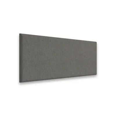 Productafbeelding van Wandpaneel met kusseneffect, 90x30x3 cm, wandbekleding, hoofdeinde, zelfklevend, linnenlook, geschikt voor bed, bank, slaapkamer, kantoor, donkergrijs
