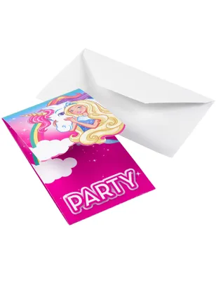 Productafbeelding van 8 Barbie-Dreamtopia Uitnodigingskaarten