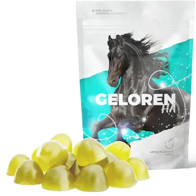 Zdjęcie produktu dla Kostki żelowe do pielęgnacji stawów z kwasem hialuronowym dla koni, 450 g, smak jabłkowy
