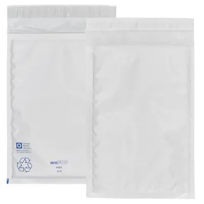 Produktbild von aroFOL POLY Luftpolsterversandtaschen 455519 weiß 27,5x20cm ( 26,5x18cm ) - 100 Stück