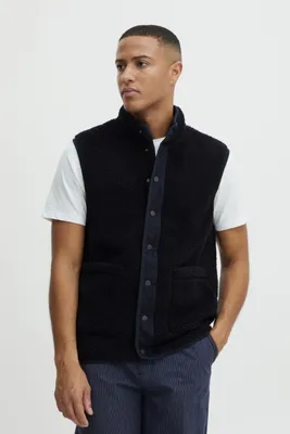 Produktbild von CASUAL FRIDAY CFvitus teddy vest Herren Weste Fleece Outdoor Weste Teddyweste mit Druckknöpfen und Stehkragen