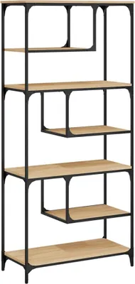 Obrázok produktu pre vidaXL Regál Sonoma dub 81x36x176 cm Materiál na báze dreva
