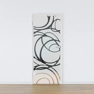 Produktbild von Pertura Glastür Komplettset Glera Mystic 02 709x1972x8 mm Links inkl. Beschlag Jonte Studio Business unverschließbar